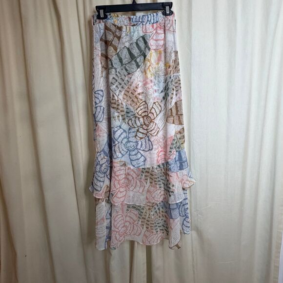NWT White House Black Market Spring wrap Floral Skirt size 00 - Picture 2 of 3